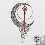 Tiny tattoo design, a personal glyph combinin… – tattoo sketch (№1751760537_0, 06.07.2025 00:08) — tattoovalue.net