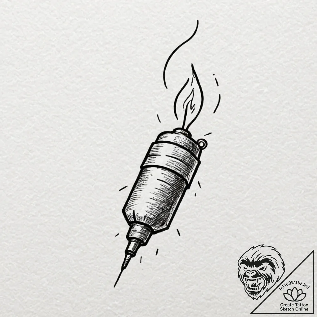 Tiny tattoo design, a cartoon bomb with a rea... - tattoo sketch (№1751762143_0, 06.07.2025 00:35) — tattoovalue.net