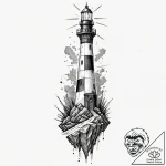 Tattoo design for a shin, a tall, slender lig… – tattoo sketch (№1751762479_0, 06.07.2025 00:41) — tattoovalue.net