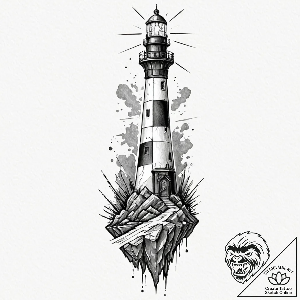 Tattoo design for a shin, a tall, slender lig... - tattoo sketch (№1751762479_0, 06.07.2025 00:41) — tattoovalue.net