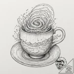 Tattoo design for an arm, a teacup, but it co… – tattoo sketch (№1751763322_0, 06.07.2025 00:55) — tattoovalue.net