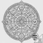Tattoo design for shoulder, a stylized zodiac… – tattoo sketch (№1751763913_0, 06.07.2025 01:05) — tattoovalue.net