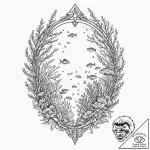 Tattoo design for shoulder, a beautiful coral… – tattoo sketch (№1751764248_0, 06.07.2025 01:10) — tattoovalue.net