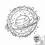 Tiny tattoo design, a planet saturn, but its… – tattoo sketch (№1751764844_0, 06.07.2025 01:20) — tattoovalue.net