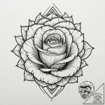 Tattoo design for an arm, a beautiful rose, b… – tattoo sketch (№1751764928_0, 06.07.2025 01:22) — tattoovalue.net