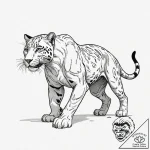 Tattoo design for shoulder, a panther, its bo… – tattoo sketch (№1751765099_0, 06.07.2025 01:24) — tattoovalue.net