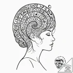 Tiny tattoo design, a glyph for “overthinking… – tattoo sketch (№1751765184_0, 06.07.2025 01:26) — tattoovalue.net