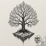 Tiny tattoo design, the “white tree of gondor… – tattoo sketch (№1751765439_0, 06.07.2025 01:30) — tattoovalue.net