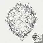 Tattoo design for an arm, a diagram of plate… – tattoo sketch (№1751765724_0, 06.07.2025 01:35) — tattoovalue.net