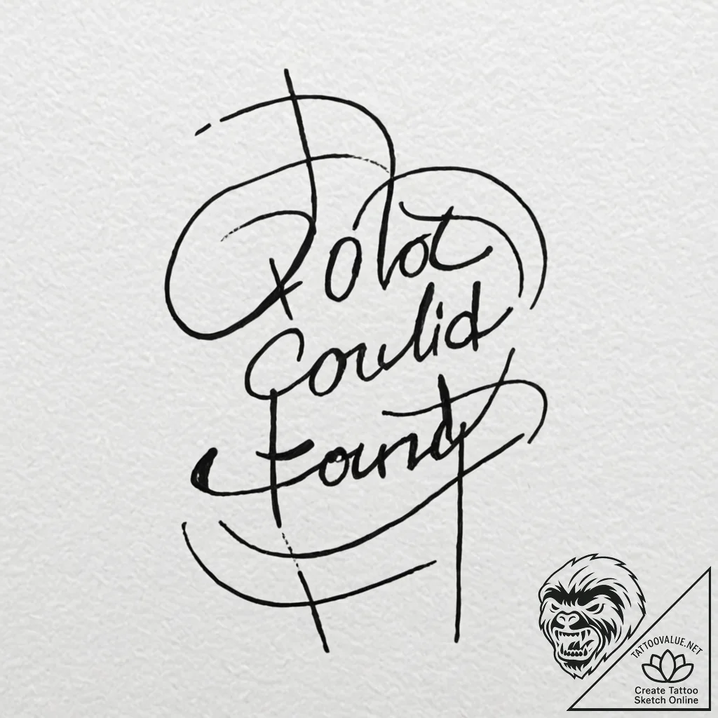 Tiny tattoo design, the text "404 not found"... - tattoo sketch (№1751765804_0, 06.07.2025 01:36) — tattoovalue.net