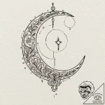 Tiny tattoo design, a personal glyph combinin… – tattoo sketch (№1751767065_0, 06.07.2025 01:57) — tattoovalue.net