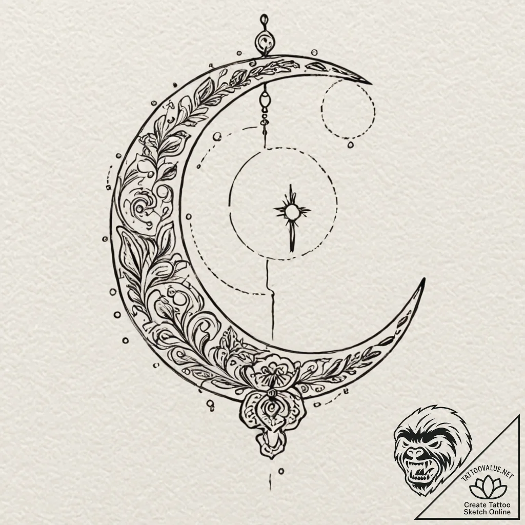 Tiny tattoo design, a personal glyph combinin... - tattoo sketch (№1751767065_0, 06.07.2025 01:57) — tattoovalue.net