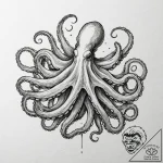 Tattoo design for shoulder, a large octopus,… – tattoo sketch (№1751767142_0, 06.07.2025 01:59) — tattoovalue.net