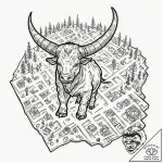Tattoo design for an arm, a minotaur, but he… – tattoo sketch (№1751769865_0, 06.07.2025 02:44) — tattoovalue.net