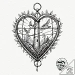 Tiny tattoo design, a heart, but it is a cage… – tattoo sketch (№1751770928_0, 06.07.2025 03:02) — tattoovalue.net