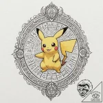 Tattoo design for an arm, a pokémon, like pik… – tattoo sketch (№1751771420_0, 06.07.2025 03:10) — tattoovalue.net