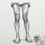 Tattoo design for a leg, a tribute to attack… – tattoo sketch (№1751771504_0, 06.07.2025 03:11) — tattoovalue.net