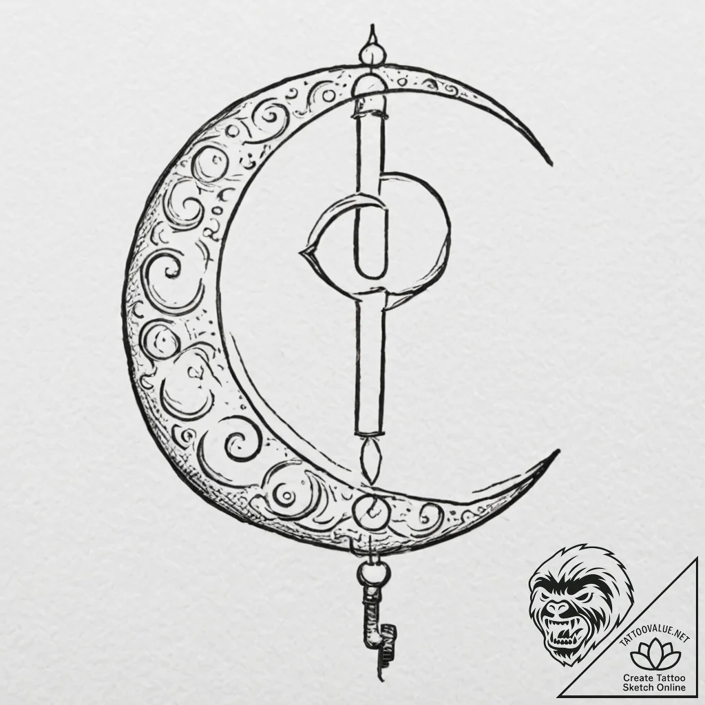 Tiny tattoo design, a personal glyph combinin... - tattoo sketch (№1751772078_0, 06.07.2025 03:21) — tattoovalue.net