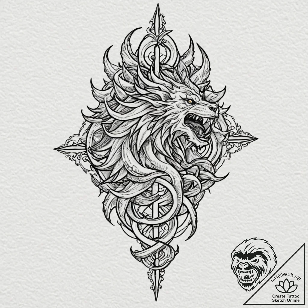 Tattoo design for a leg, the different house... - tattoo sketch (№1751772393_0, 06.07.2025 03:26) — tattoovalue.net