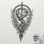 Tattoo design for an arm, a dna helix, but th… – tattoo sketch (№1751772476_0, 06.07.2025 03:27) — tattoovalue.net