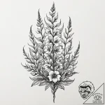 Tattoo design for a shin, a beautiful but dea… – tattoo sketch (№1751772647_0, 06.07.2025 03:30) — tattoovalue.net