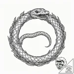 Tattoo design for shoulder, an ouroboros (sna… – tattoo sketch (№1751772986_0, 06.07.2025 03:36) — tattoovalue.net