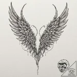 Tattoo design for a thigh, a pair of majestic… – tattoo sketch (№1751773073_0, 06.07.2025 03:37) — tattoovalue.net