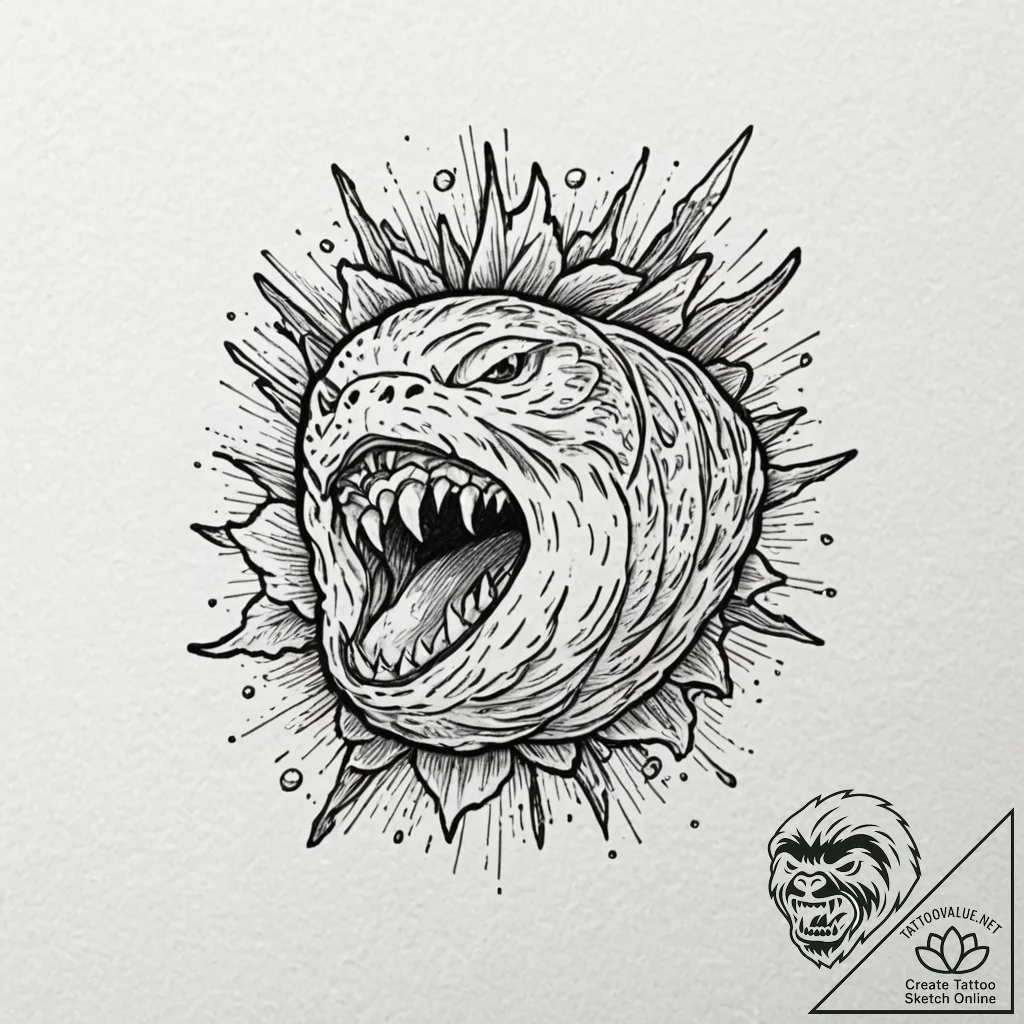 Tattoo design for an arm, a sushi roll (maki)... - tattoo sketch (№1751775366_0, 06.07.2025 04:16) — tattoovalue.net