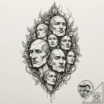 Tattoo design for shoulder, a scene from a fo… – tattoo sketch (№1751776211_0, 06.07.2025 04:30) — tattoovalue.net