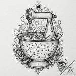 Tattoo design for an arm, a vintage hand-mixe… – tattoo sketch (№1751776894_0, 06.07.2025 04:41) — tattoovalue.net
