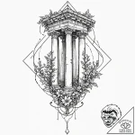Tattoo design for shoulder, a classical greek… – tattoo sketch (№1751776981_0, 06.07.2025 04:43) — tattoovalue.net