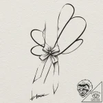 Tattoo design for a leg wrap, a flowing silk… – tattoo sketch (№1751777664_0, 06.07.2025 04:54) — tattoovalue.net