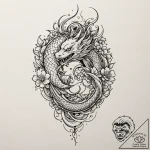 Tattoo design for shoulder, a beautiful gradi… – tattoo sketch (№1751778598_0, 06.07.2025 05:09) — tattoovalue.net
