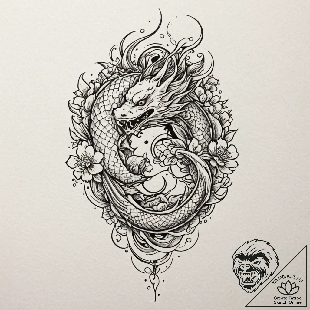 Tattoo design for shoulder, a beautiful gradi... - tattoo sketch (№1751778598_0, 06.07.2025 05:09) — tattoovalue.net