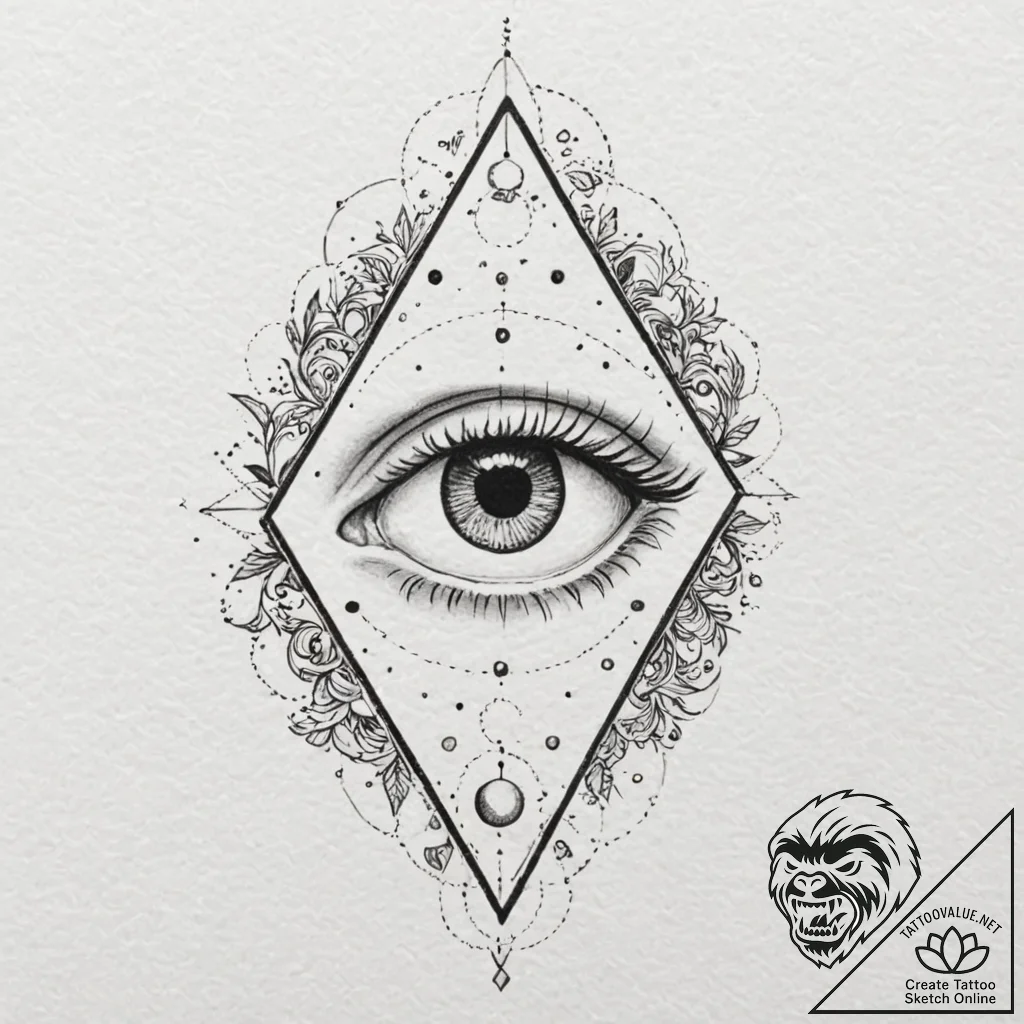 Tattoo design for shoulder, the all-seeing ey... - tattoo sketch (№1751778851_0, 06.07.2025 05:14) — tattoovalue.net
