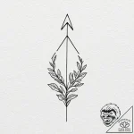 Tiny tattoo design, a glyph for “growth”, a s… – tattoo sketch (№1751778935_0, 06.07.2025 05:15) — tattoovalue.net