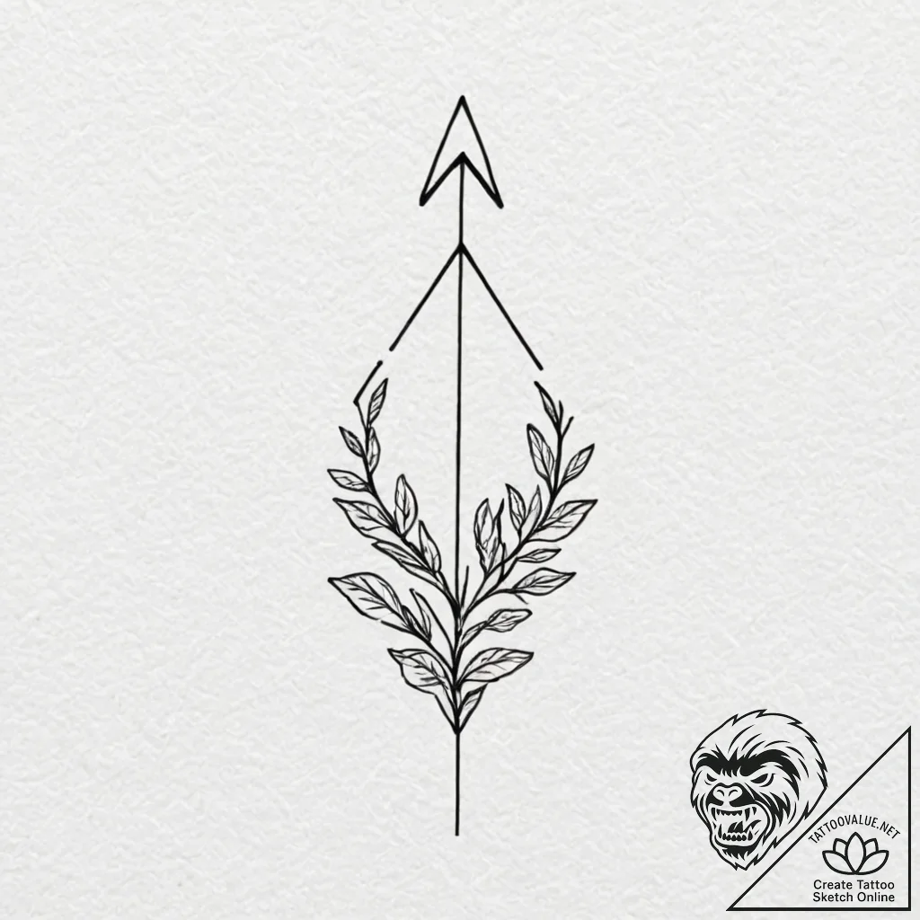Tiny tattoo design, a glyph for "growth", a s... - tattoo sketch (№1751778935_0, 06.07.2025 05:15) — tattoovalue.net