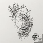 Tattoo design for shoulder, a delicate cherry… – tattoo sketch (№1751779705_0, 06.07.2025 05:28) — tattoovalue.net