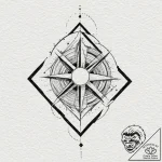 Tattoo design for shoulder, a geometric desig… – tattoo sketch (№1751780379_0, 06.07.2025 05:39) — tattoovalue.net