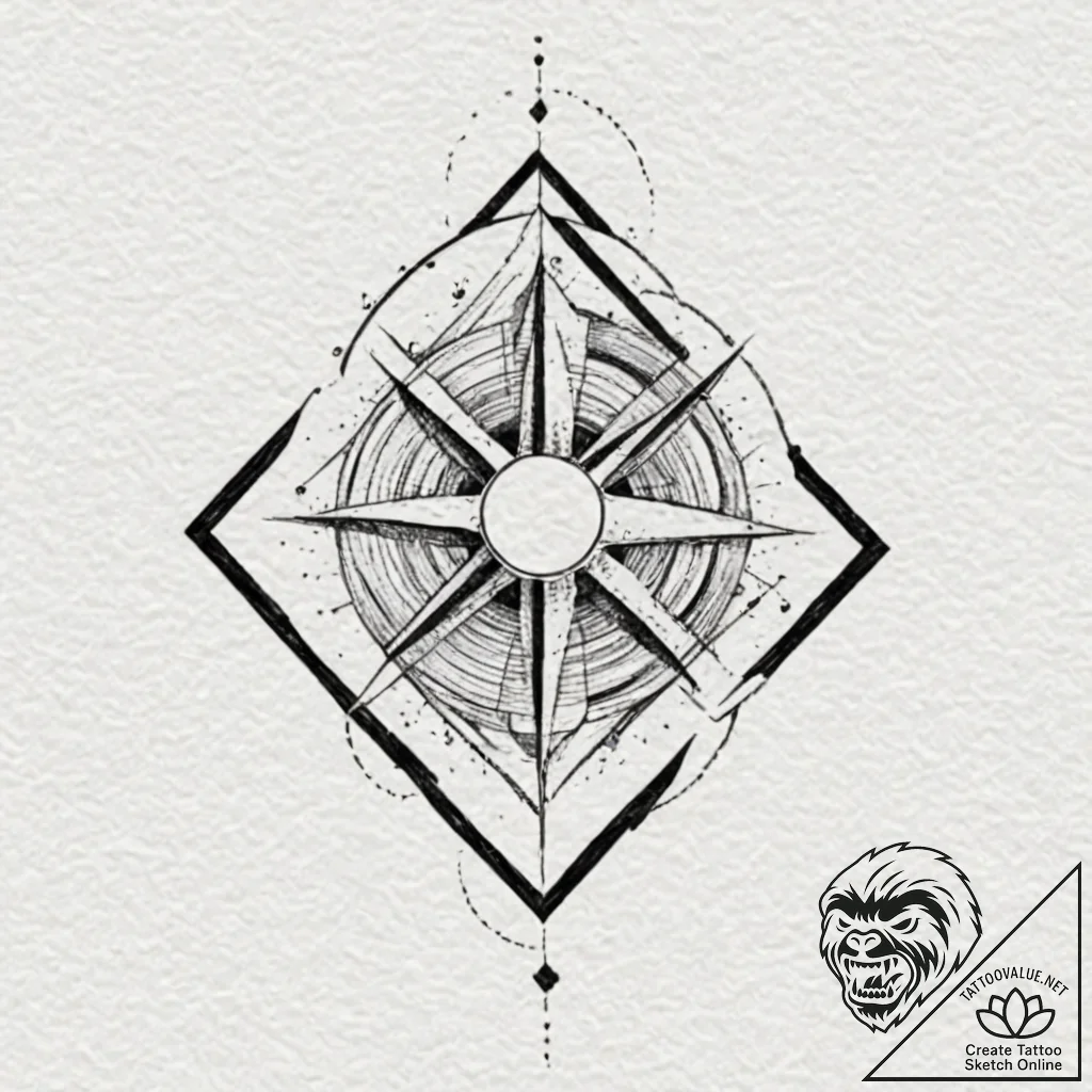 Tattoo design for shoulder, a geometric desig... - tattoo sketch (№1751780379_0, 06.07.2025 05:39) — tattoovalue.net