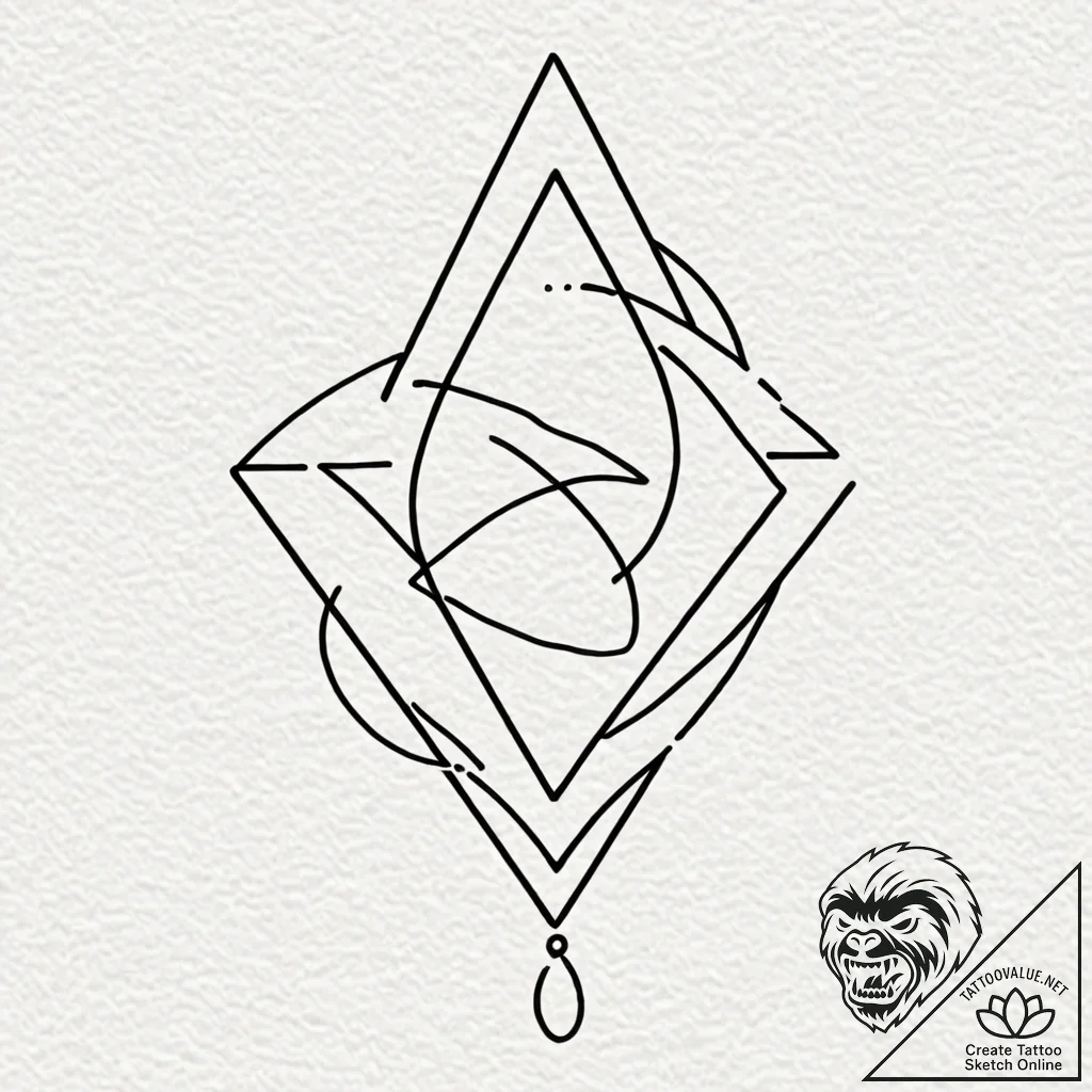 Tiny tattoo design, the alchemical symbol for... - tattoo sketch (№1751780632_0, 06.07.2025 05:43) — tattoovalue.net