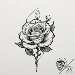 Tiny tattoo design, a single matchstick, its… – tattoo sketch (№1751781389_0, 06.07.2025 05:56) — tattoovalue.net