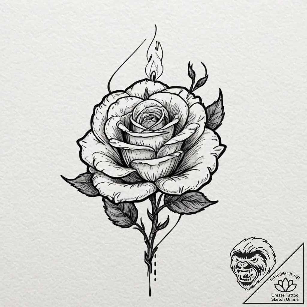 Tiny tattoo design, a single matchstick, its... - tattoo sketch (№1751781389_0, 06.07.2025 05:56) — tattoovalue.net
