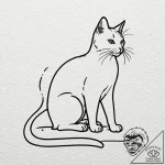 Tiny tattoo design, a single, continuous line… – tattoo sketch (№1751782233_0, 06.07.2025 06:10) — tattoovalue.net