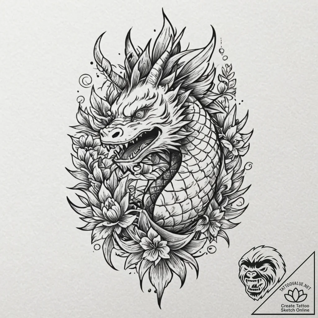 Tattoo design for an arm, a pineapple, but it... - tattoo sketch (№1751782317_0, 06.07.2025 06:11) — tattoovalue.net