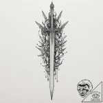 Tattoo design for two legs, on the left shin… – tattoo sketch (№1751782401_0, 06.07.2025 06:13) — tattoovalue.net