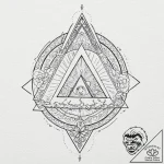 Tattoo design for an arm, a prism refracting… – tattoo sketch (№1751784423_0, 06.07.2025 06:47) — tattoovalue.net