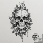Tiny tattoo design, a lit cigarette, with the… – tattoo sketch (№1751784928_0, 06.07.2025 06:55) — tattoovalue.net