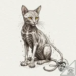Tattoo design for an arm, a diagram of schröd… – tattoo sketch (№1751785939_0, 06.07.2025 07:12) — tattoovalue.net