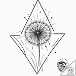 Tattoo design for an arm, a dandelion, its se… – tattoo sketch (№1751787542_0, 06.07.2025 07:39) — tattoovalue.net